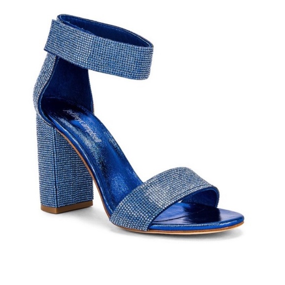 EUC Jeffrey Campbell Lindsay Blue Rhinestone Heels - Size 7 - Picture 1 of 4